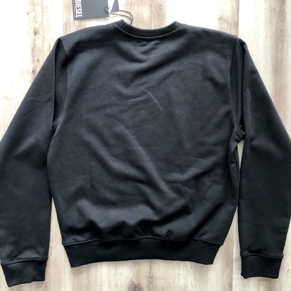 Diesel S-Ginn New Industries Logo Mens Crew Neck Sweatshirt Pullover M Black New - Picture 6 of 13